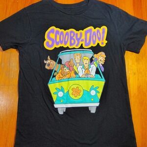 Scooby Doo‎ T Shirt Black Graphic Tee Mystery Machine Men's Large